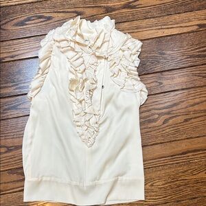 Robert Rodriguez Elegant Cream Ruffled Women's Top